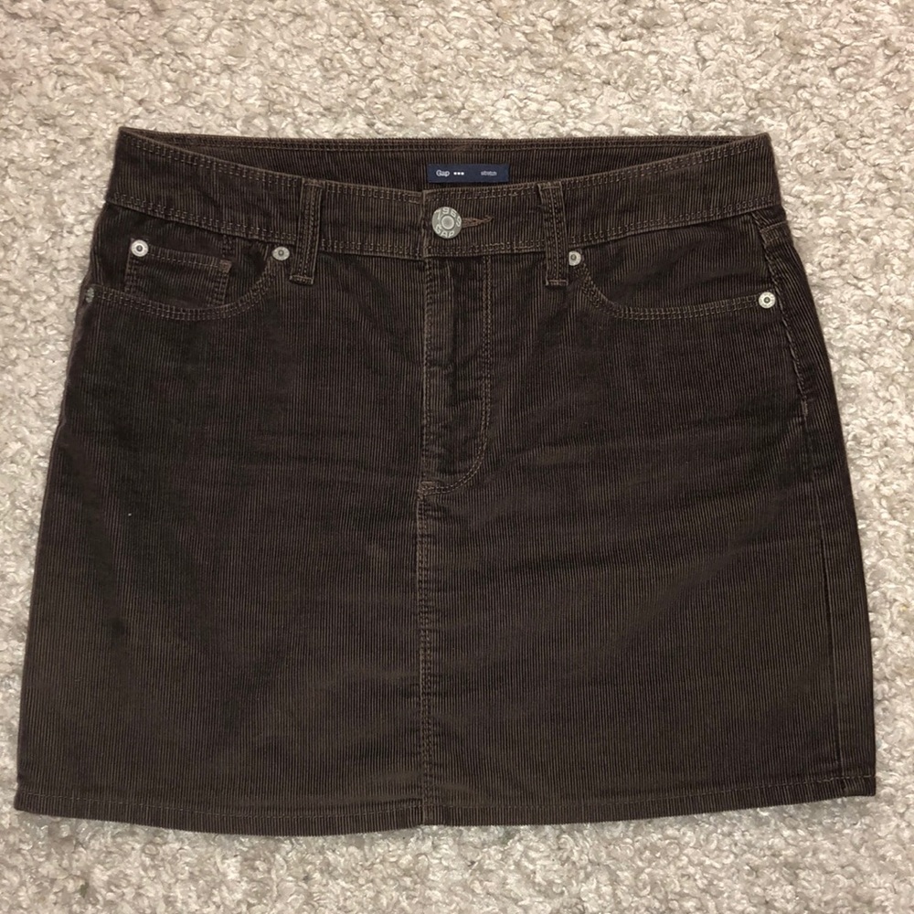 Brown corduroy skirt